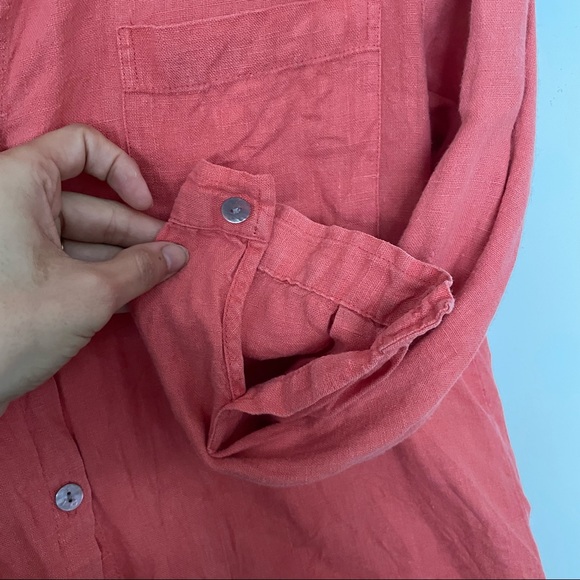 Chico’s DESIGN vtg linen button front shirt 🌺 - Picture 5 of 5